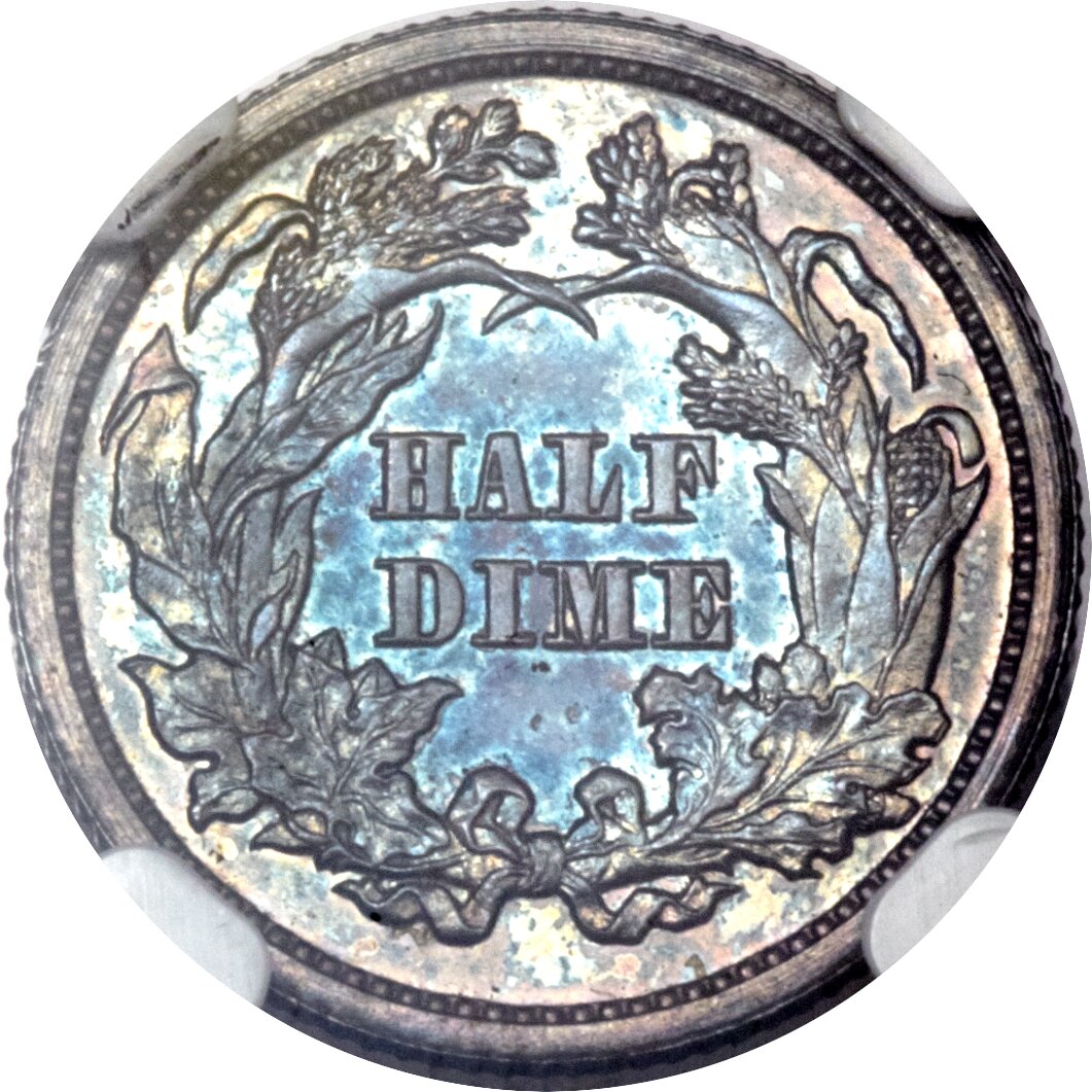 image for: 1870 H10C Half Dime, Judd-815, Pollock-904, Low R.7, PR67 NGC. CAC....
