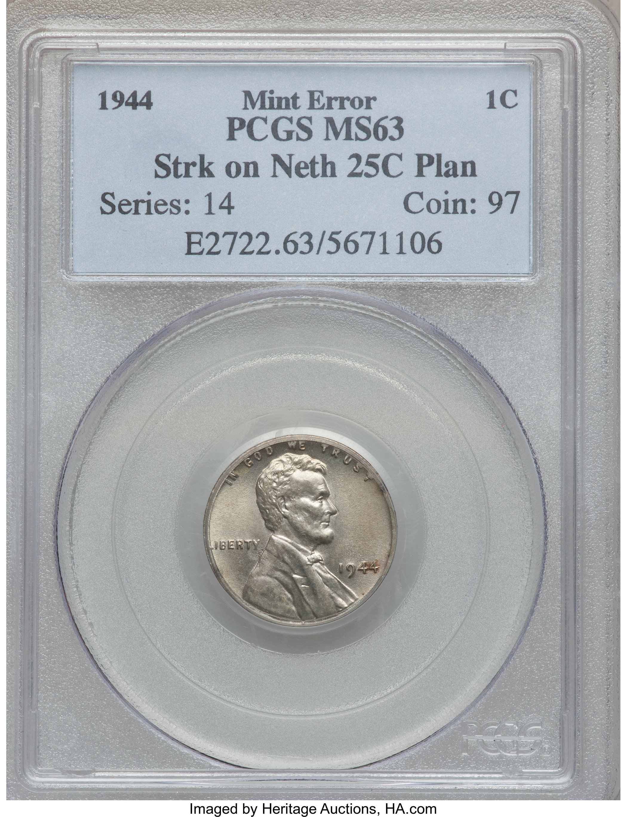 1944 1c MS RD MS63 RD thumbnail 8