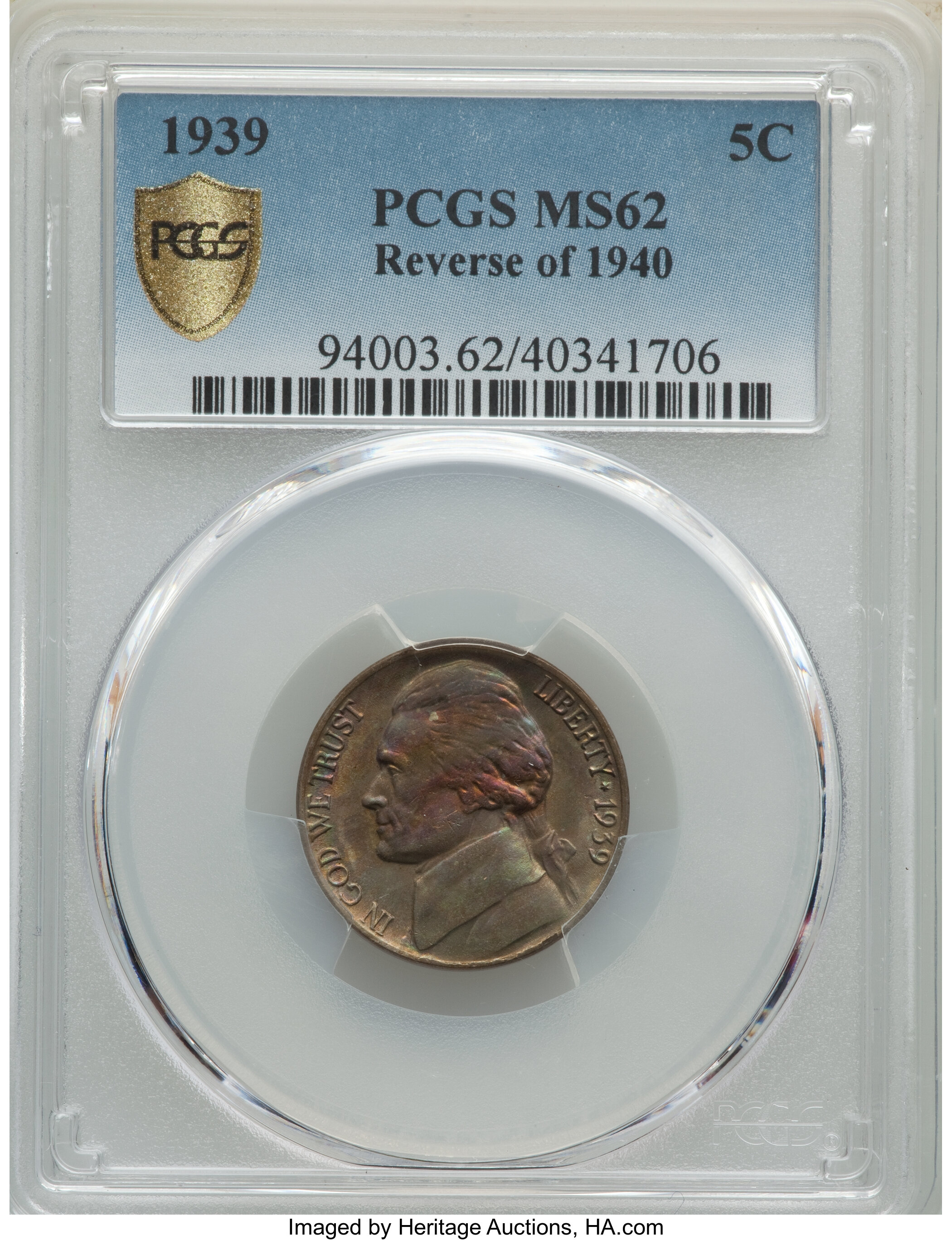 1939 5c Reverse of 1940 AU53 thumbnail 23