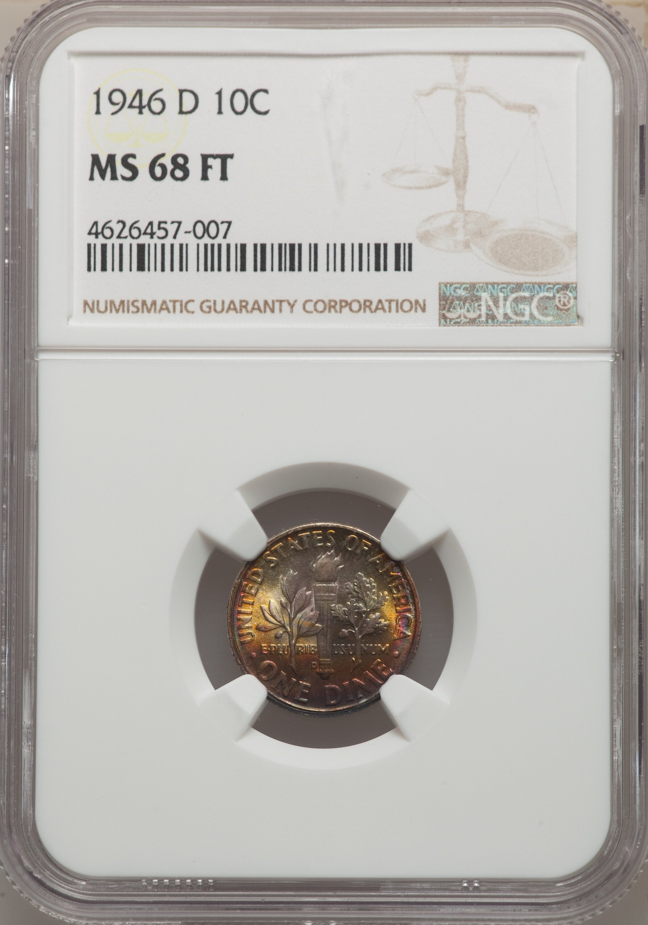1946-D 10c MS FB MS68 FB thumbnail 14