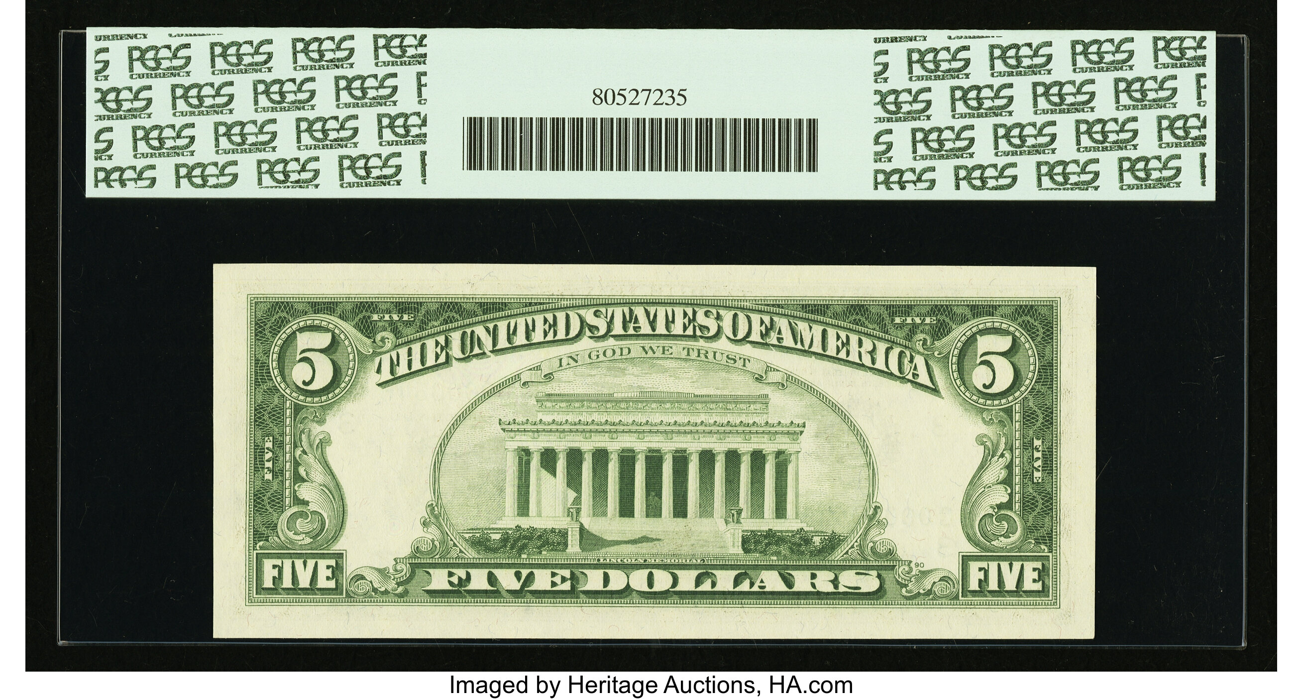 image for: Low Serial Number C00000646* Fr. 1969-C* $5 1969 Federal Reserve Star Note PCGS Gem New 66PPQ....