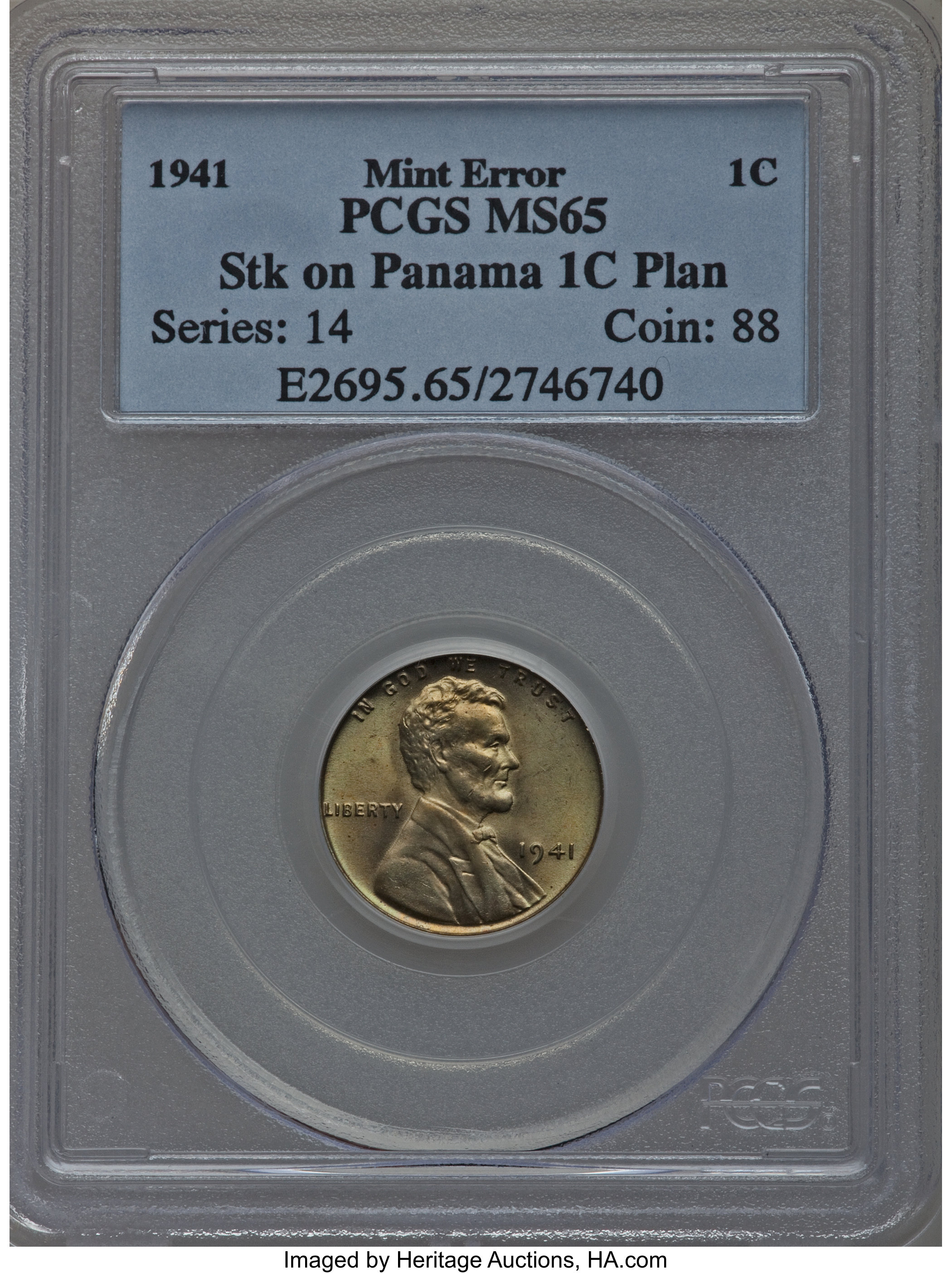 1941 1c MS RD MS63 RD CAC thumbnail 6