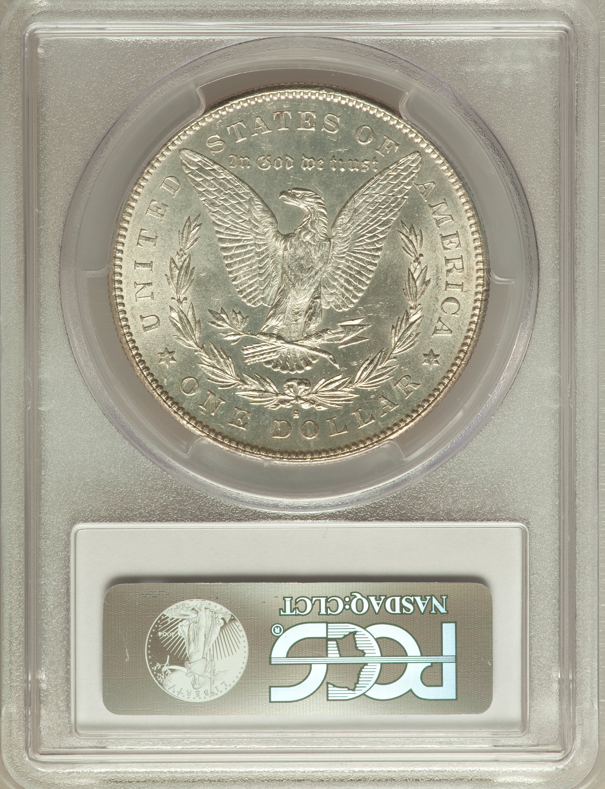 image for: 1879-S $1  Reverse of 1878 MS62 PCGS. VAM-46, Top 100. PCGS Population (14/8). NGC Census: (0/0)....