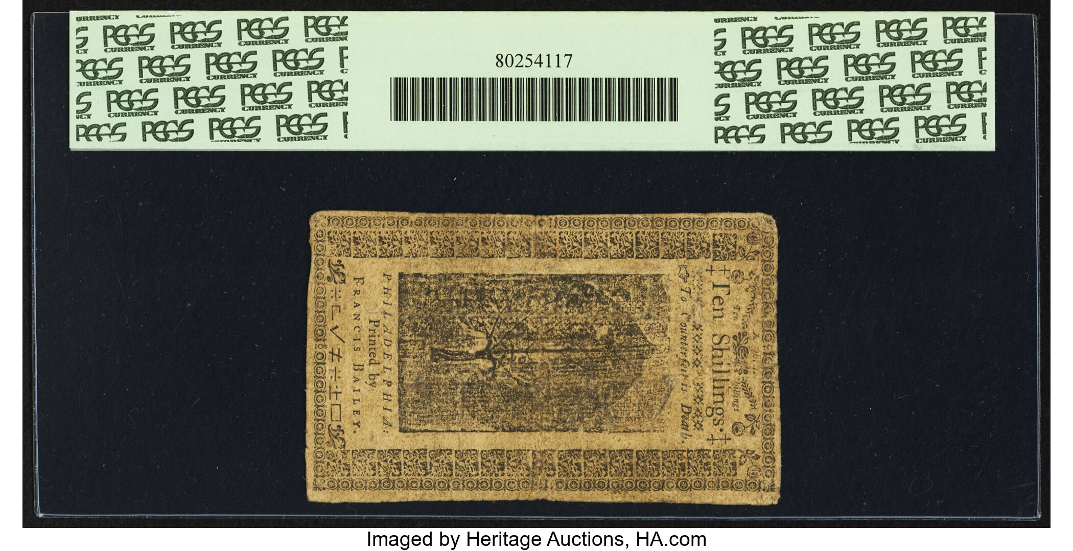 image for: Pennsylvania March 16, 1785 10s PCGS Apparent Very Fine 20....