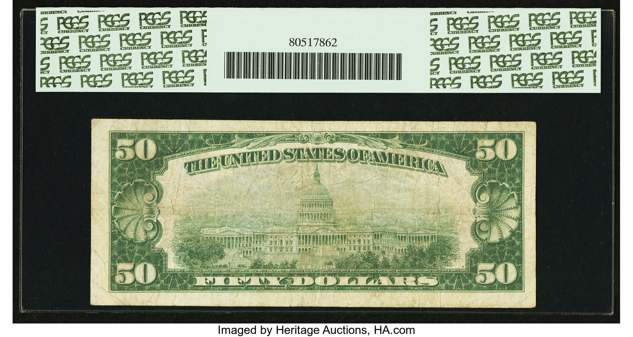 image for: Fr. 2100-D* $50 1928 Federal Reserve Star Note. PCGS Fine 15....