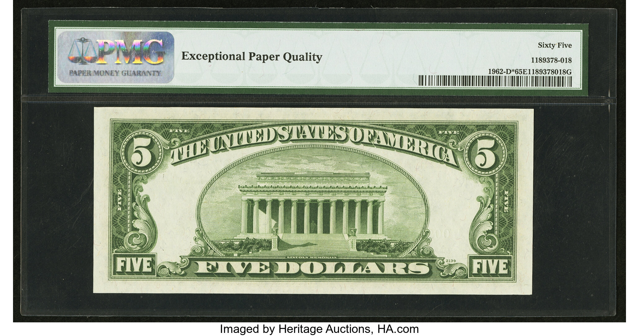 image for: Fr. 1962-D* $5 1950A Federal Reserve Star Note. PMG Gem Uncirculated 65 EPQ....