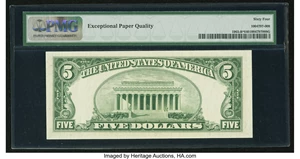 image for: Fr. 1965-B $5 1950D Federal Reserve Note. PMG Choice Uncirculated 64 EPQ....