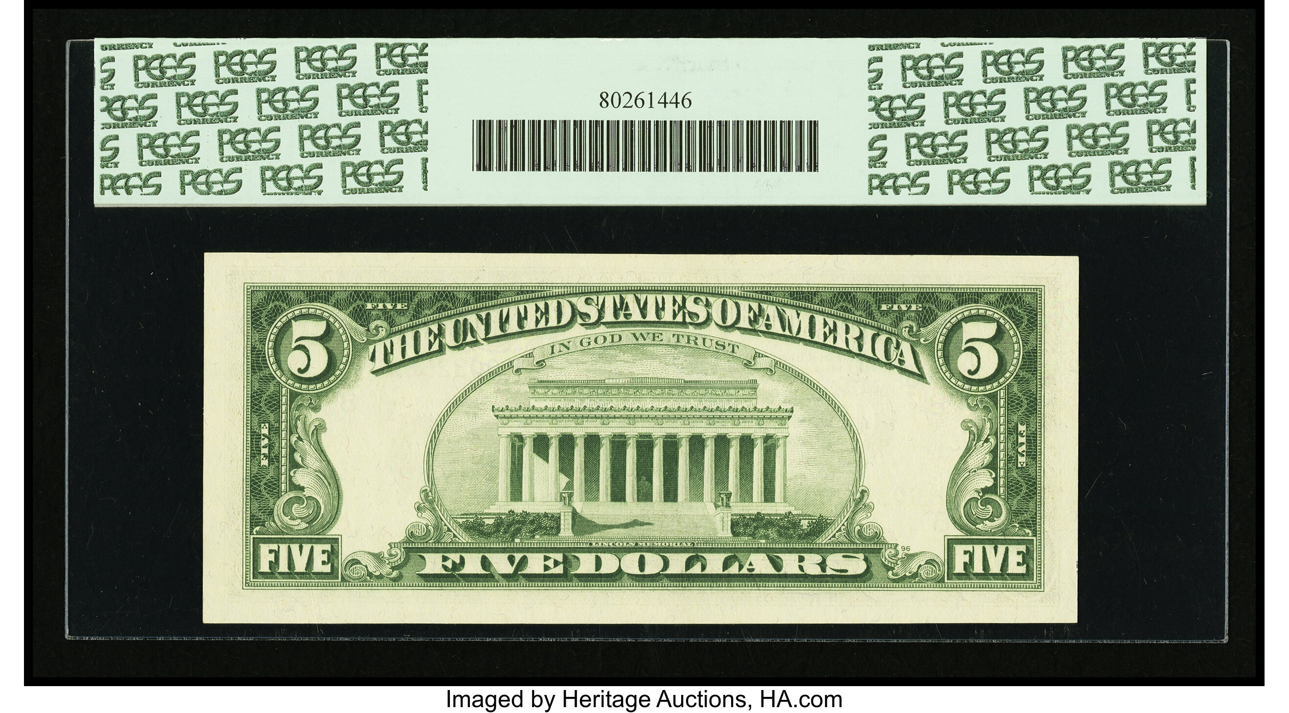 image for: Fr. 1969-H* $5 1969 Federal Reserve Note. PCGS Gem New 65PPQ....