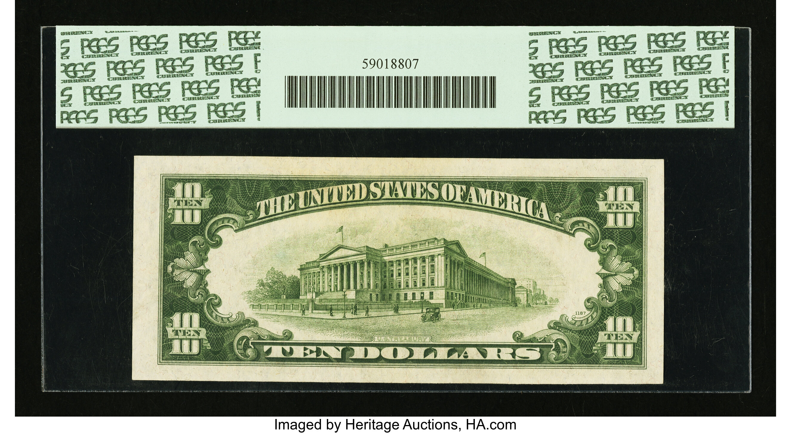 image for: Fr. 2008-G* $10 1934C Wide Federal Reserve Star Note. PCGS Very Choice New 64PPQ....