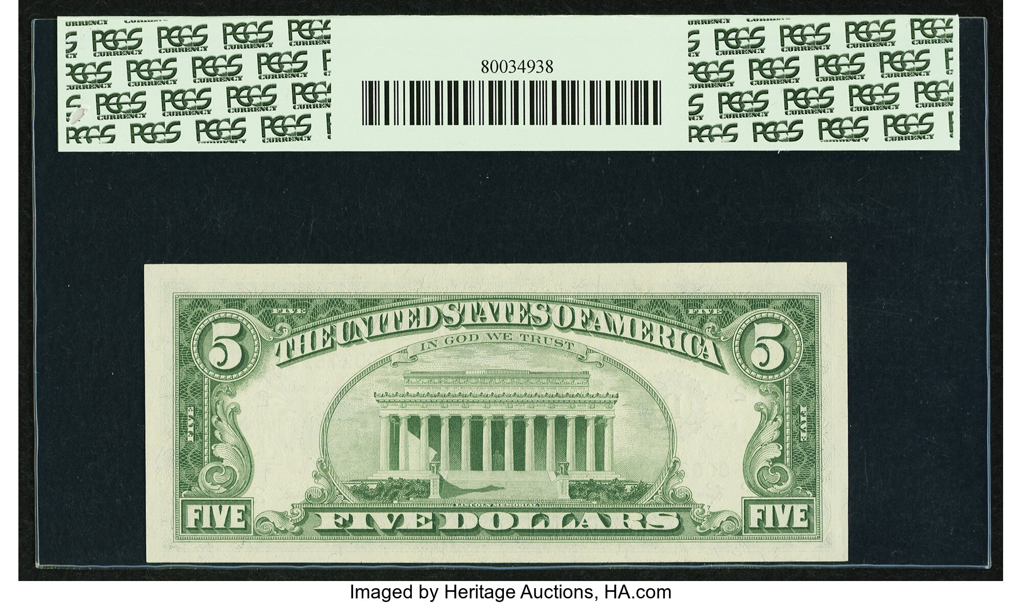 image for: Fr. 1967-B $5 1963 Federal Reserve Note. PCGS Very Choice New 64PPQ....