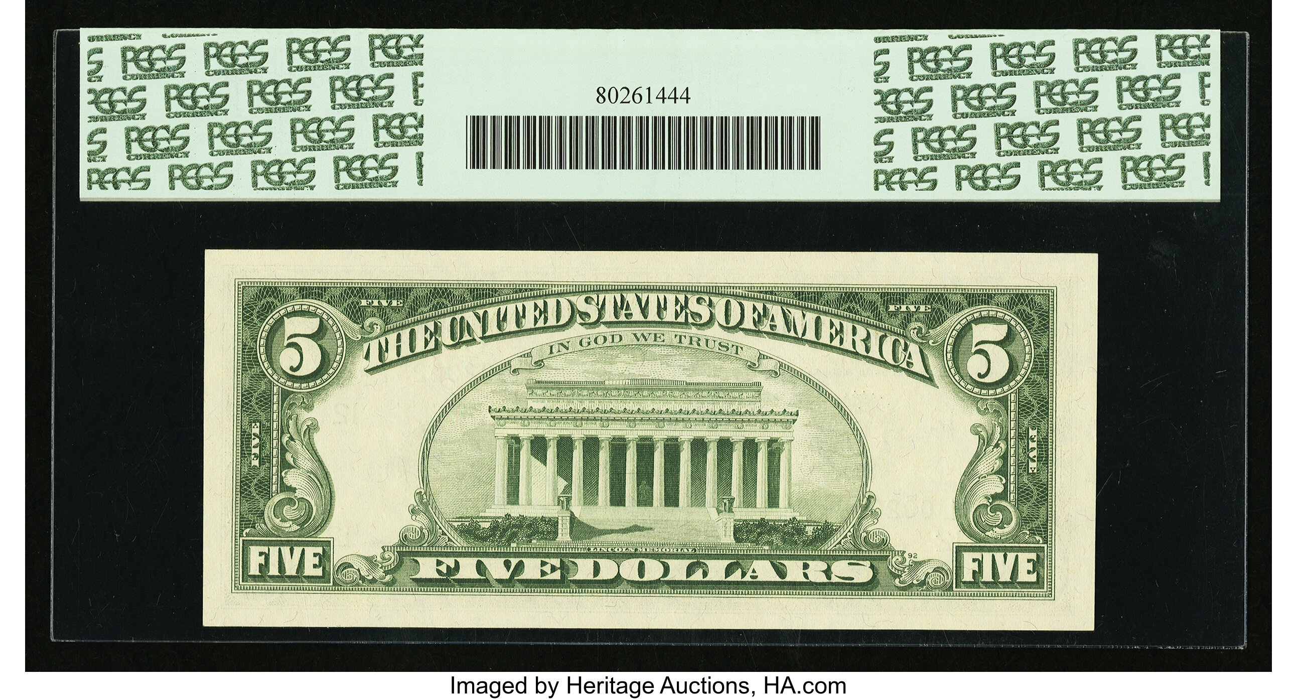 image for: Fr. 1969-L* $5 1969 Federal Reserve Note. PCGS Gem New 66PPQ....