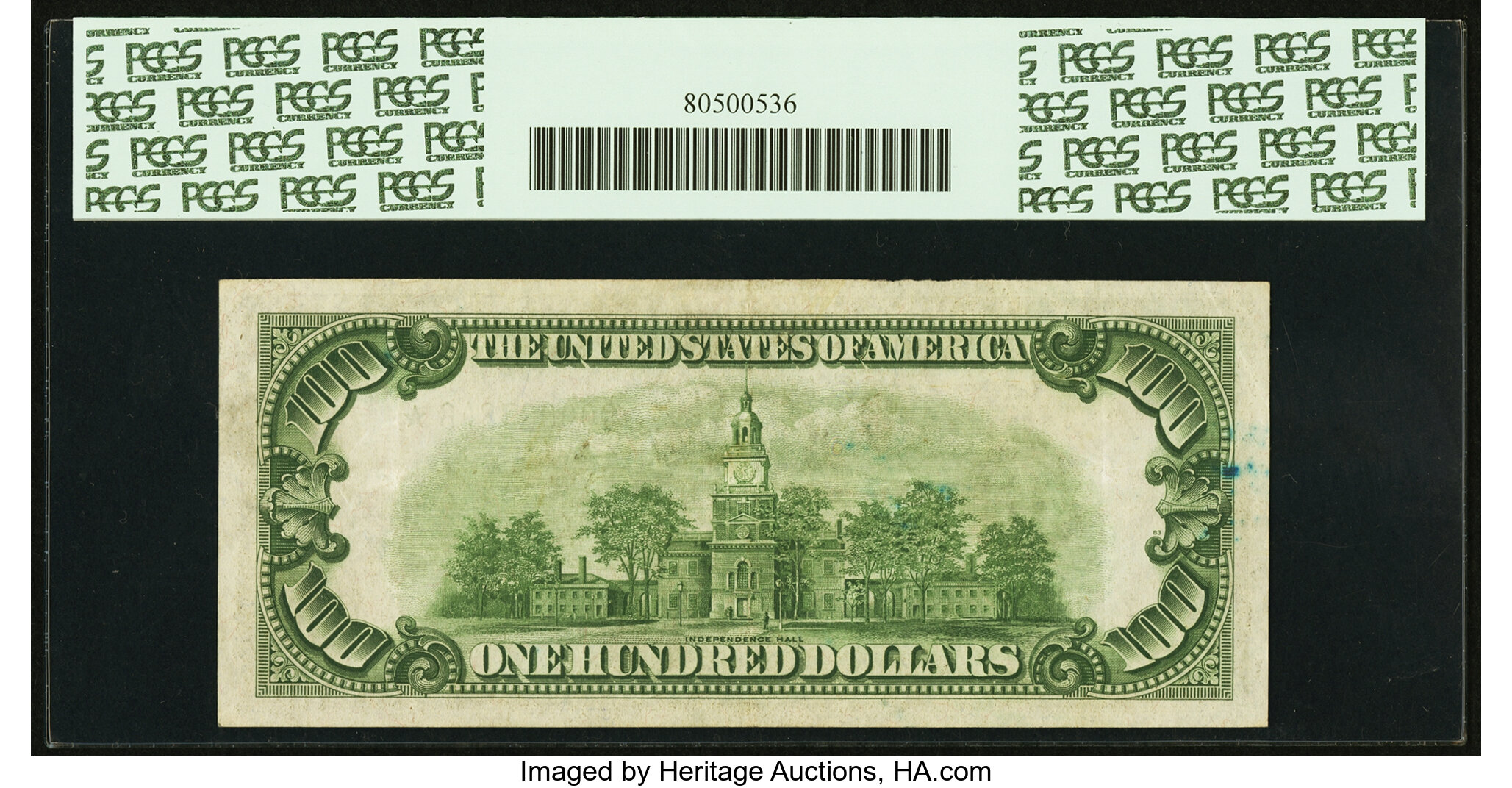 image for: Fr. 2153-G* $100 1934A Mule Federal Reserve Note. PCGS Apparent Extremely Fine 40....