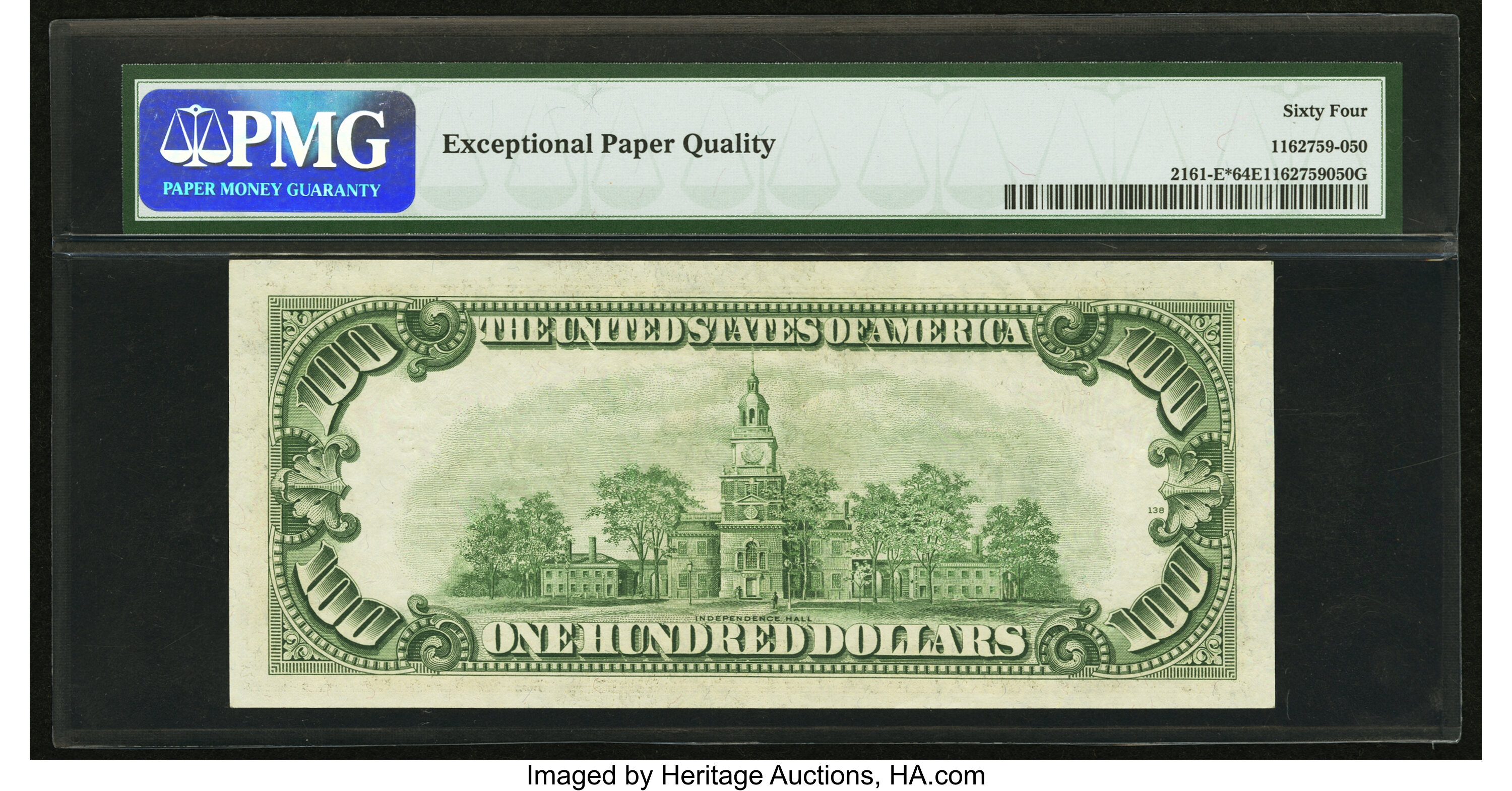 image for: Fr. 2161-E* $100 1950D Federal Reserve Star Note. PMG Choice Uncirculated 64 EPQ....
