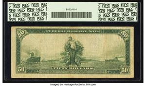 image for: Fr. 1029 $50 1914 Federal Reserve Note PCGS Very Fine 20....