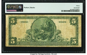 image for: Goldsboro, NC - $5 1902 Date Back Fr. 597 The Wayne National Bank Ch. # (S)10614 PMG Choice Fine 15....