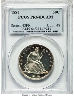 image for: 1884 50C PR64 Deep Cameo PCGS....