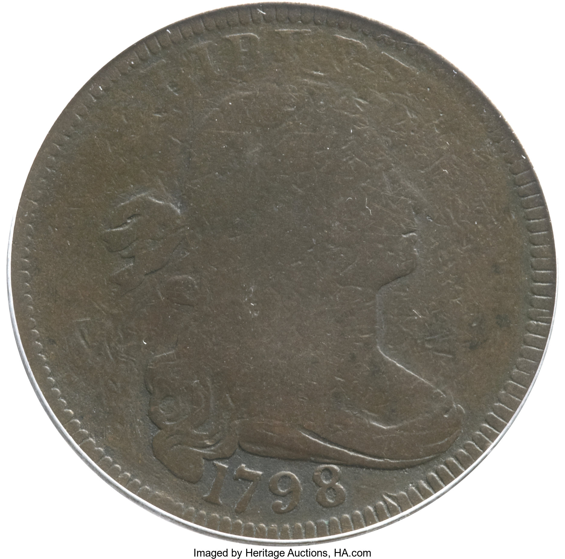 image for: 1798 1C Reverse of 1796, S-156, B-10, High R.5 Good 4 PCGS....