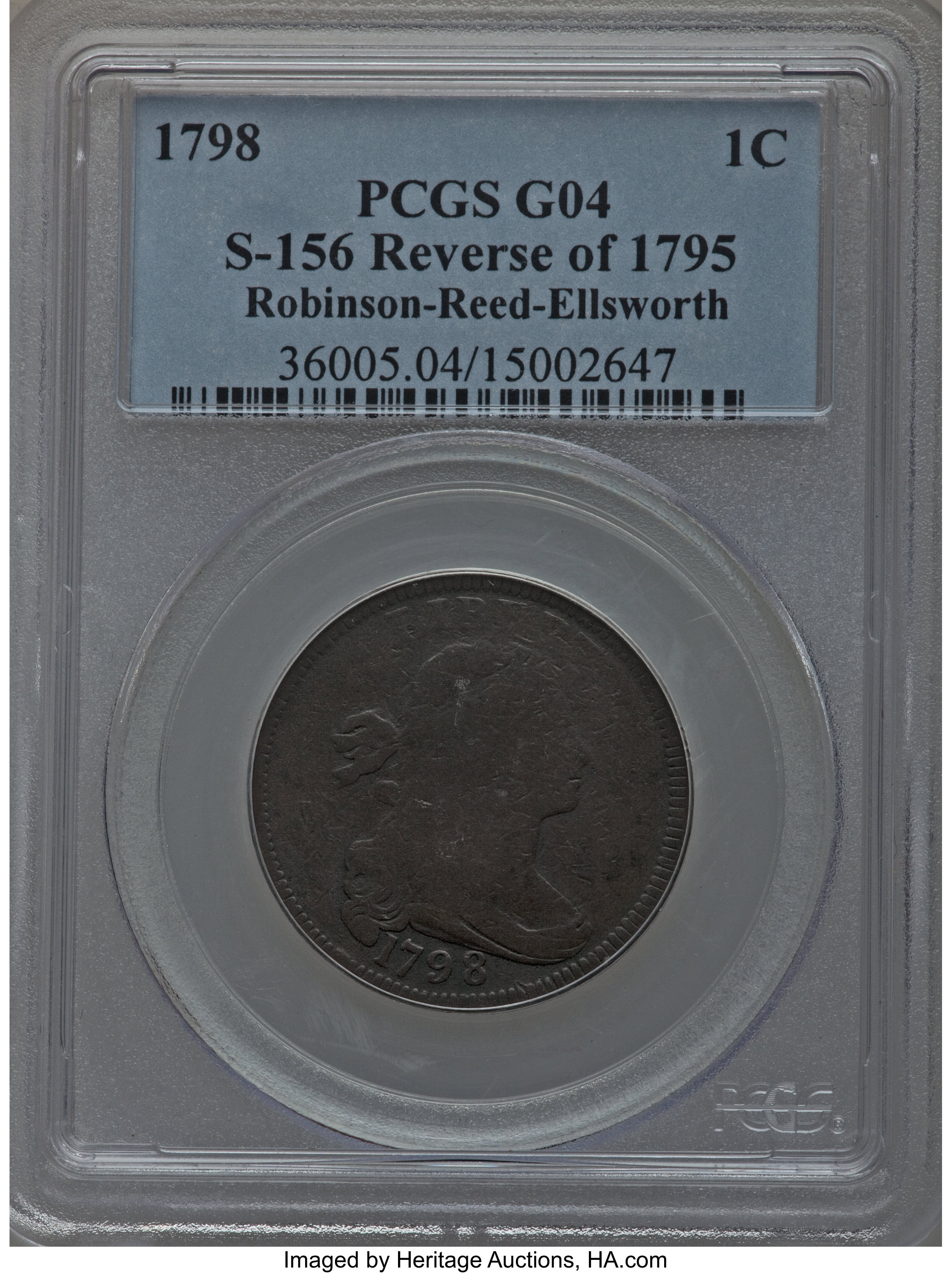 image for: 1798 1C Reverse of 1796, S-156, B-10, High R.5 Good 4 PCGS....