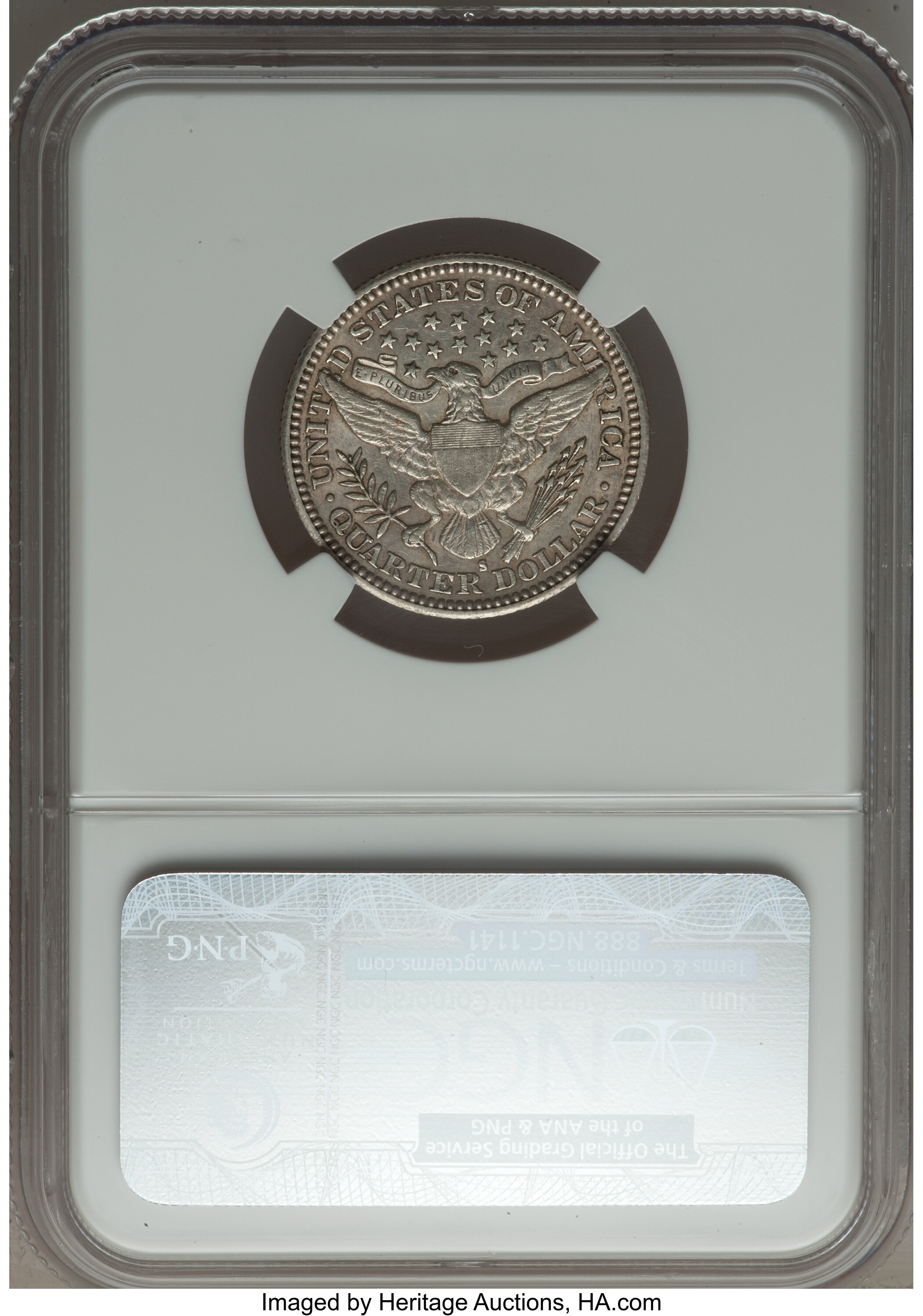 1901-S 25c VF30 CAC thumbnail 25