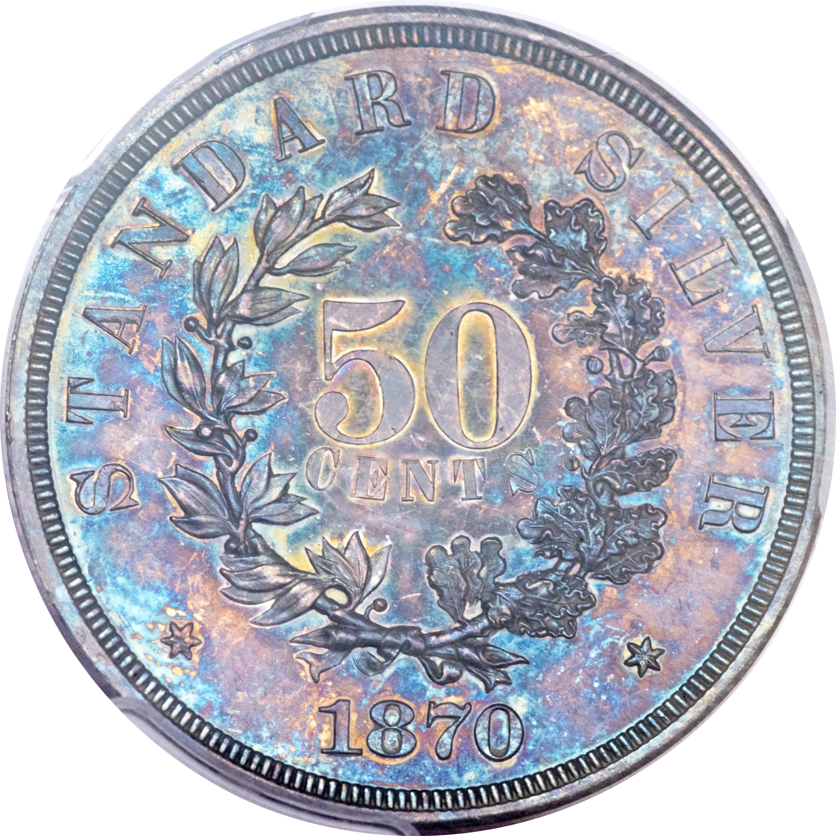 image for: 1870 50C Standard Silver Half Dollar, Judd-988, Pollock-1117, High R.7, PR64 PCGS....