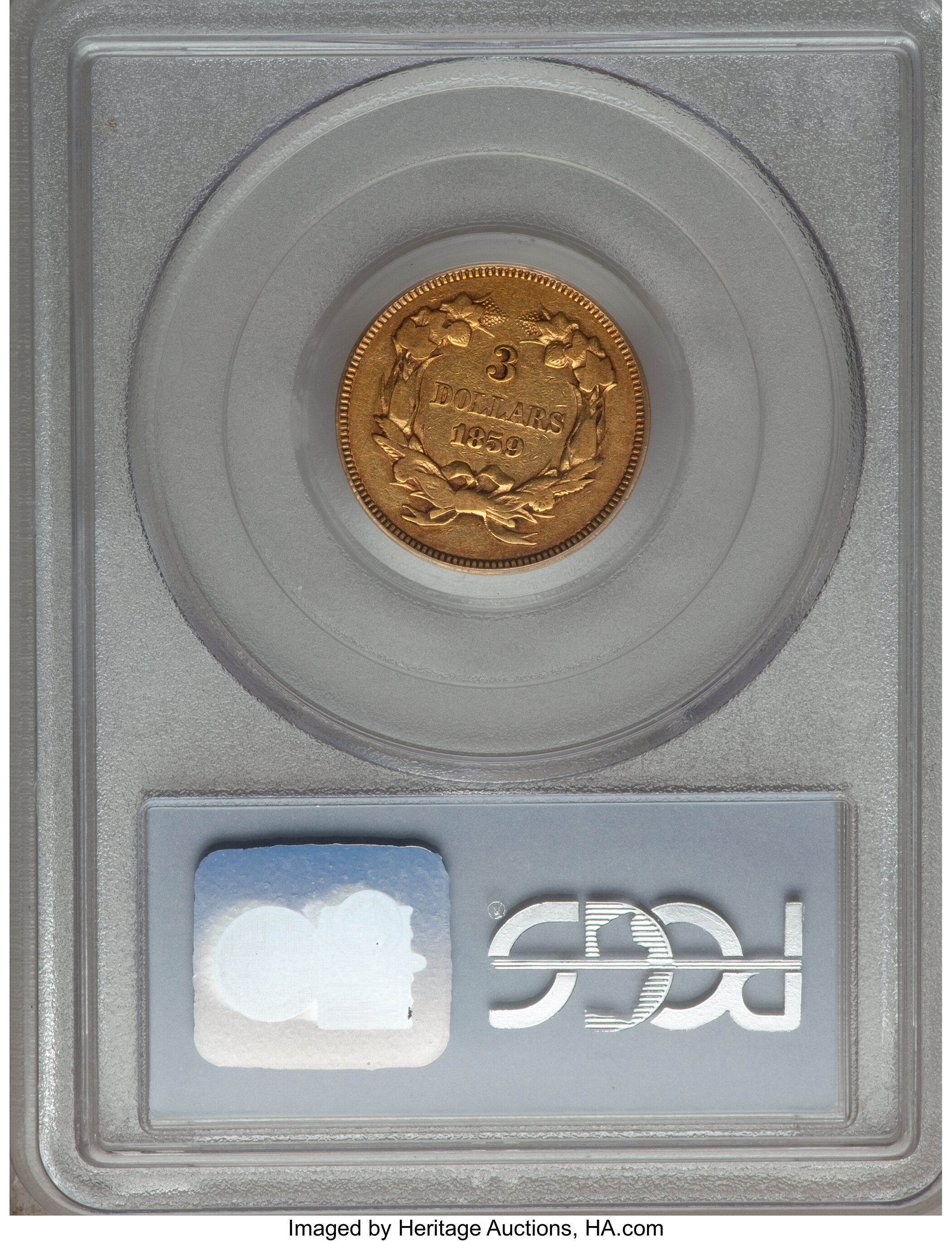 1859 $3 VF20 thumbnail 2