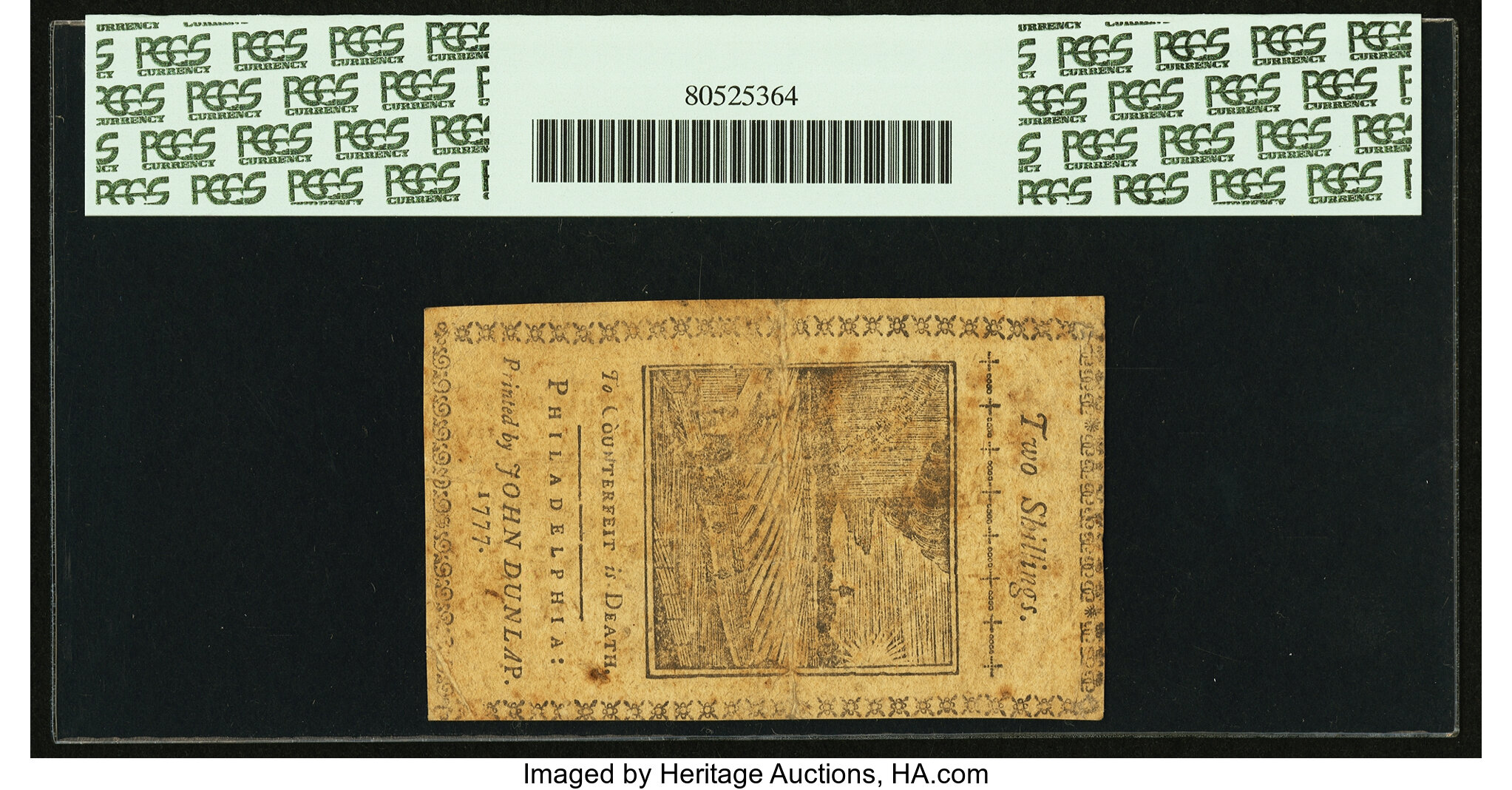 image for: Pennsylvania April 10, 1777 2s PCGS Apparent Very Fine 30....