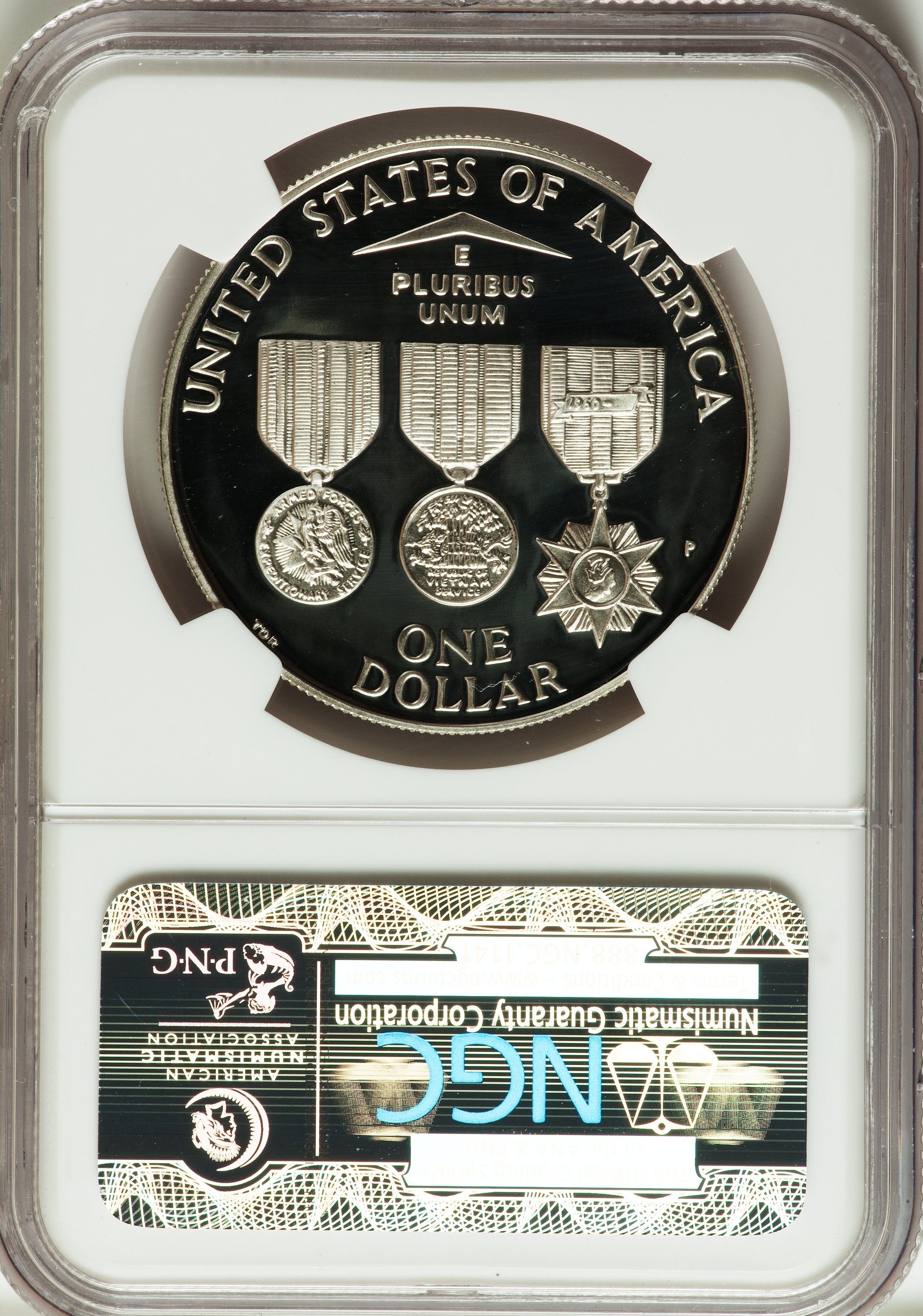 1994-P S$1 Vietnam Veterans Memorial PR DCAM PR69 DCAM thumbnail 14
