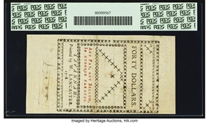 image for: Georgia May 4, 1778 $40 PCGS Extremely Fine 40....