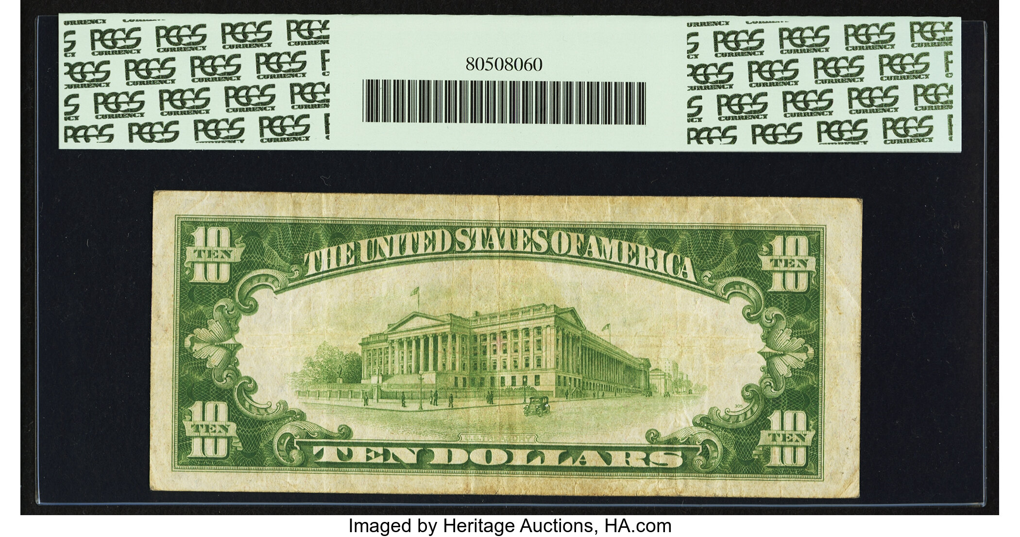 image for: Fr. 2004-K* $10 1934 Light Green Seal Federal Reserve Note. PCGS Very Fine 25....