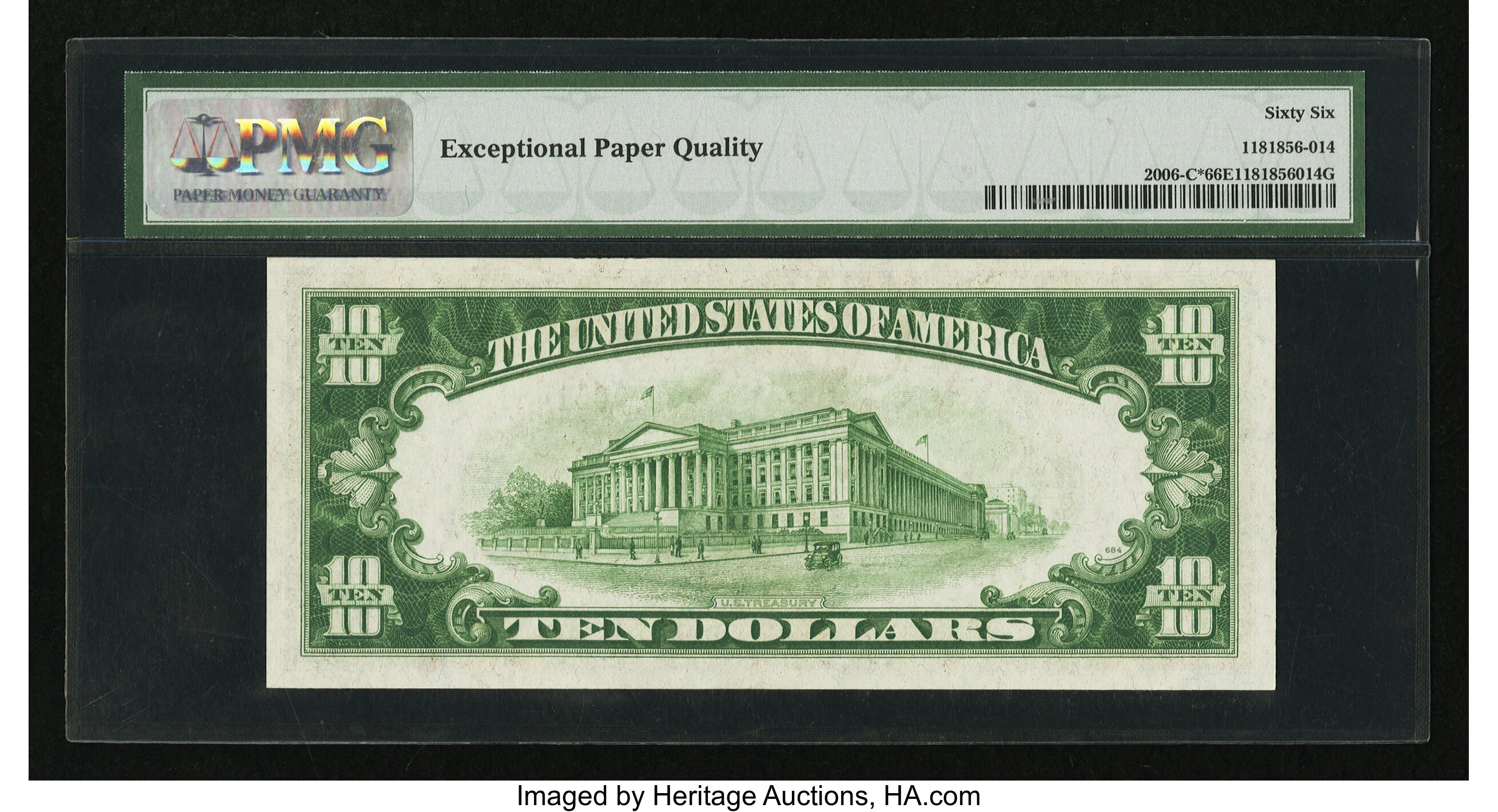 image for: Fr. 2006-C* $10 1934A Federal Reserve Note. PMG Gem Uncirculated 66 EPQ....