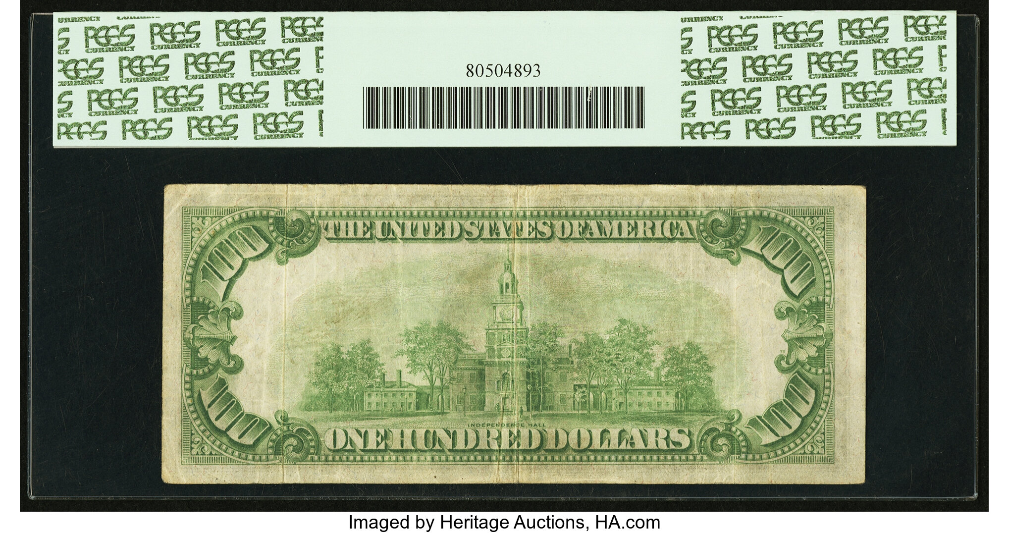 image for: Fr. 2152-A* $100 1934 Light Green Seal Federal Reserve Note. PCGS Very Fine 25....