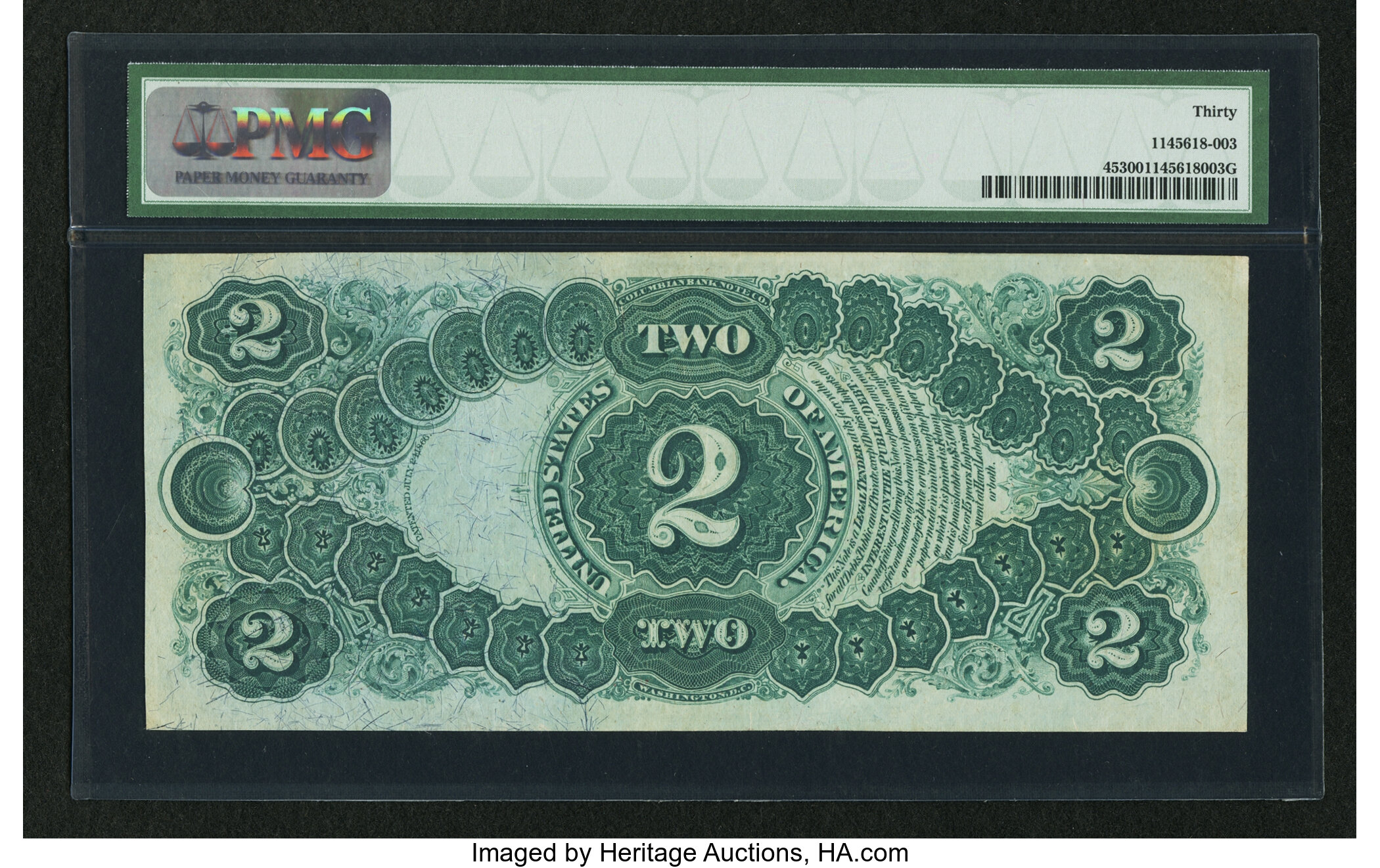 image for: Fr. 45 $2 1875 Legal Tender PMG Very Fine 30....