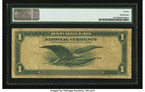 image for: Fr. 732* $1 1918 Federal Reserve Bank Note PMG Fine 12....