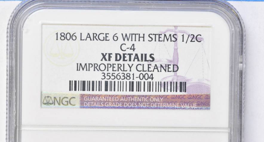 1806 1/2c Large 6, Stems, C-4 MS BN F15 BN thumbnail 21