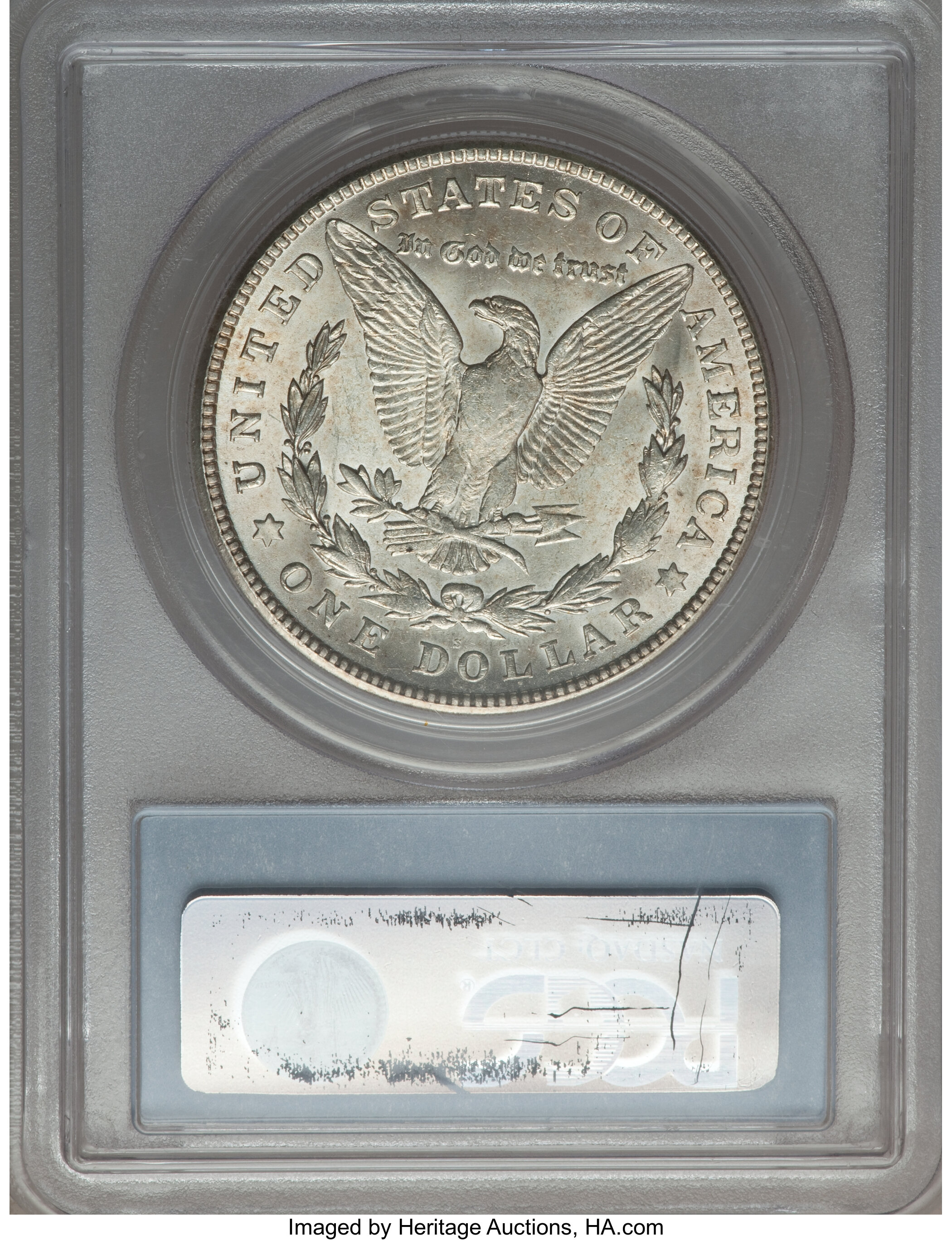1921-S $1  BU Scratch, VAM-6A AU50 CAC thumbnail 19