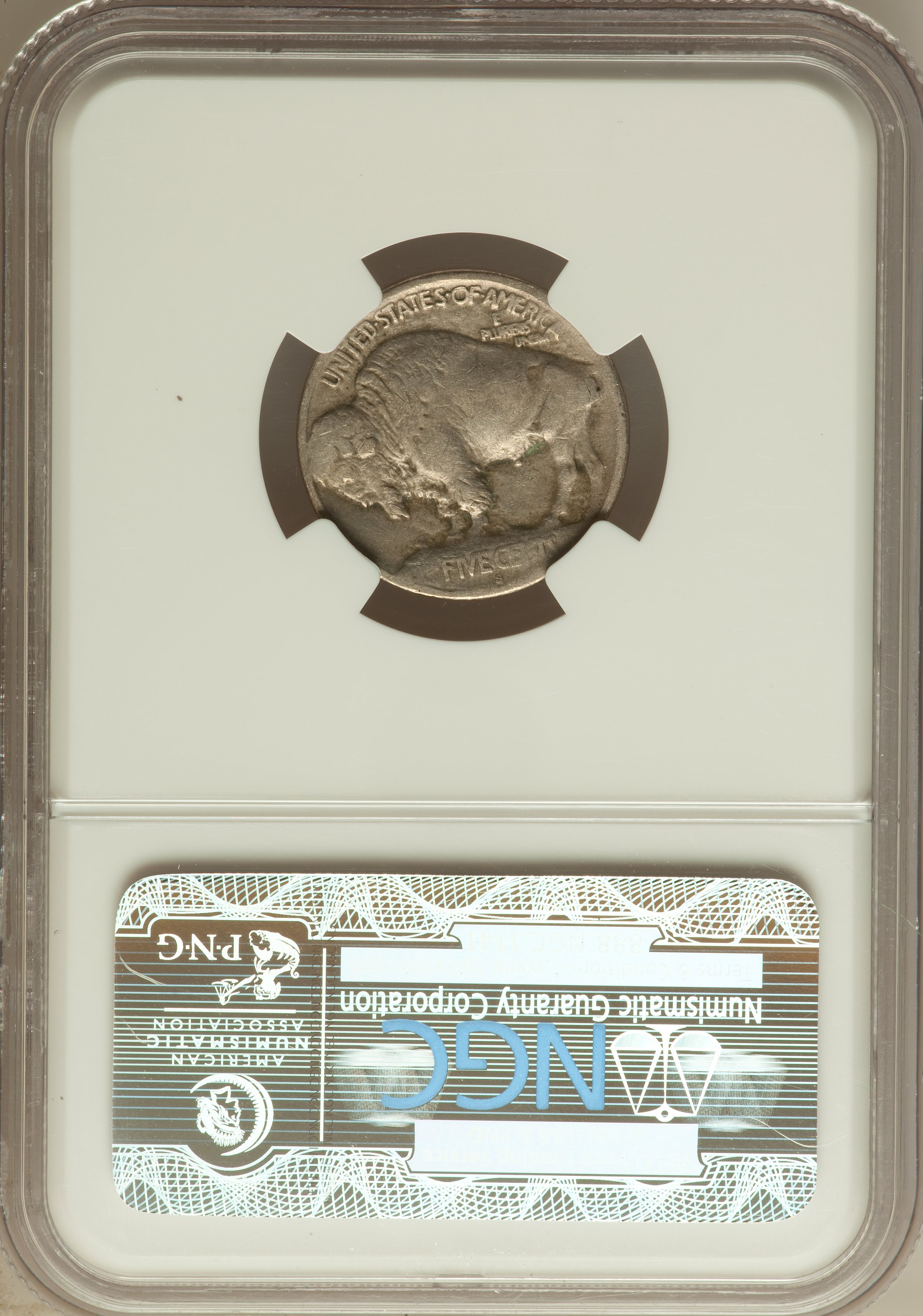 1913-S 5c Buffalo, Type 1 AG2 CAC thumbnail 7