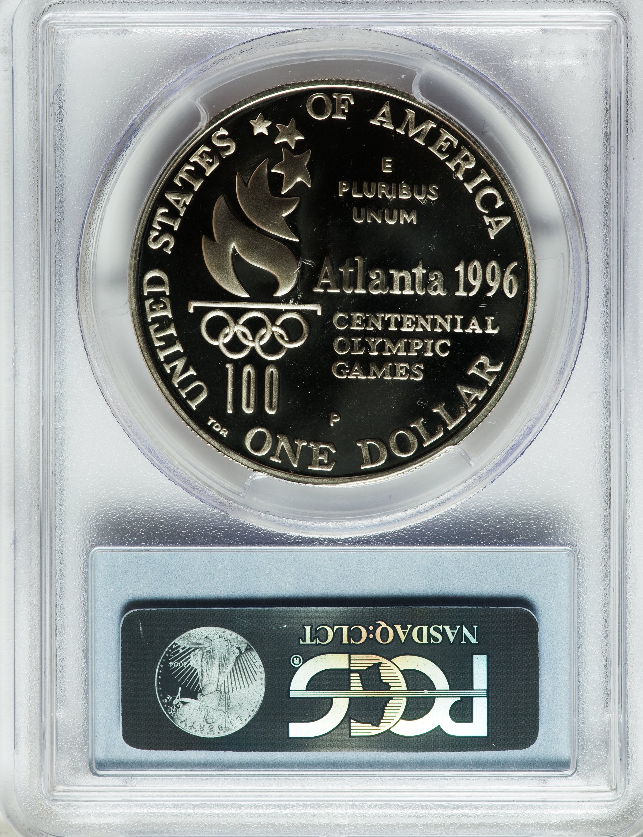 1996-P S$1 Atlanta Olympics High Jump PR DCAM PR66 DCAM thumbnail 6