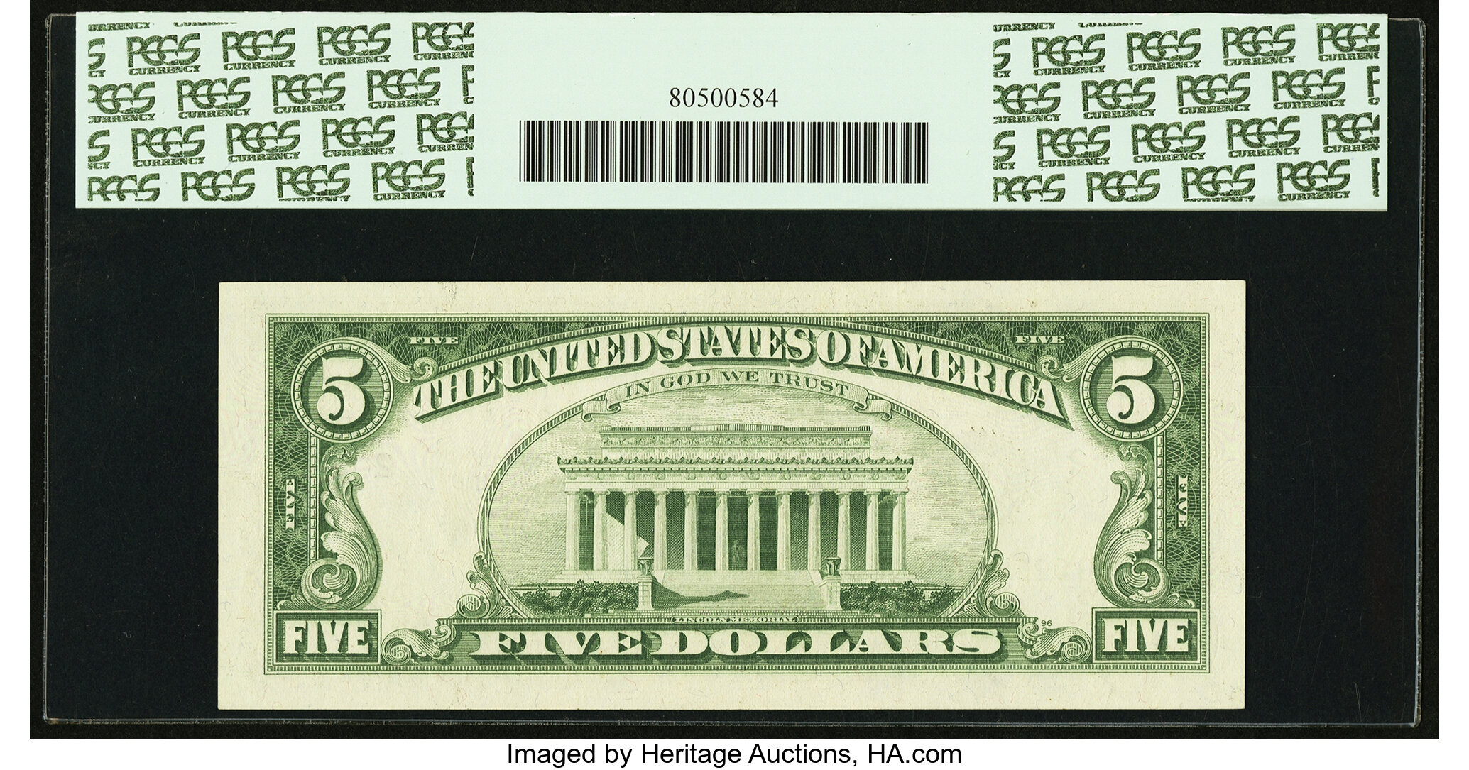image for: Fr. 1969-B* $5 1969 Federal Reserve Note. PCGS Choice About New 58PPQ....