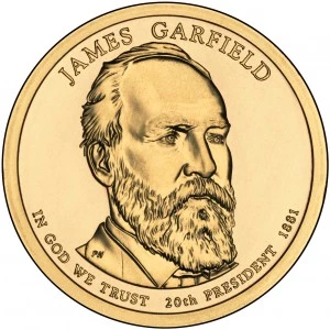 image for: 2011-D James Garfield $1 MS First Day of Issue, Position A (506536)