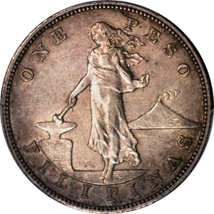 image for: PHILIPPINES. Peso, 1906-S. PCGS EF-45 Secure Holder.
