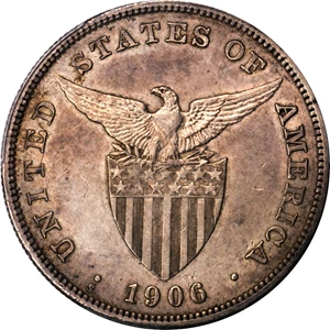 image for: PHILIPPINES. Peso, 1906-S. PCGS EF-45 Secure Holder.
