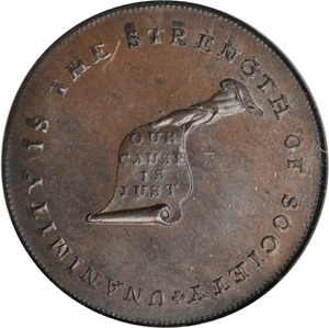 image for: Undated (Circa 1793-1795) Kentucky Token. W-8800. Copper. Plain Edge. MS-64 BN (NGC).