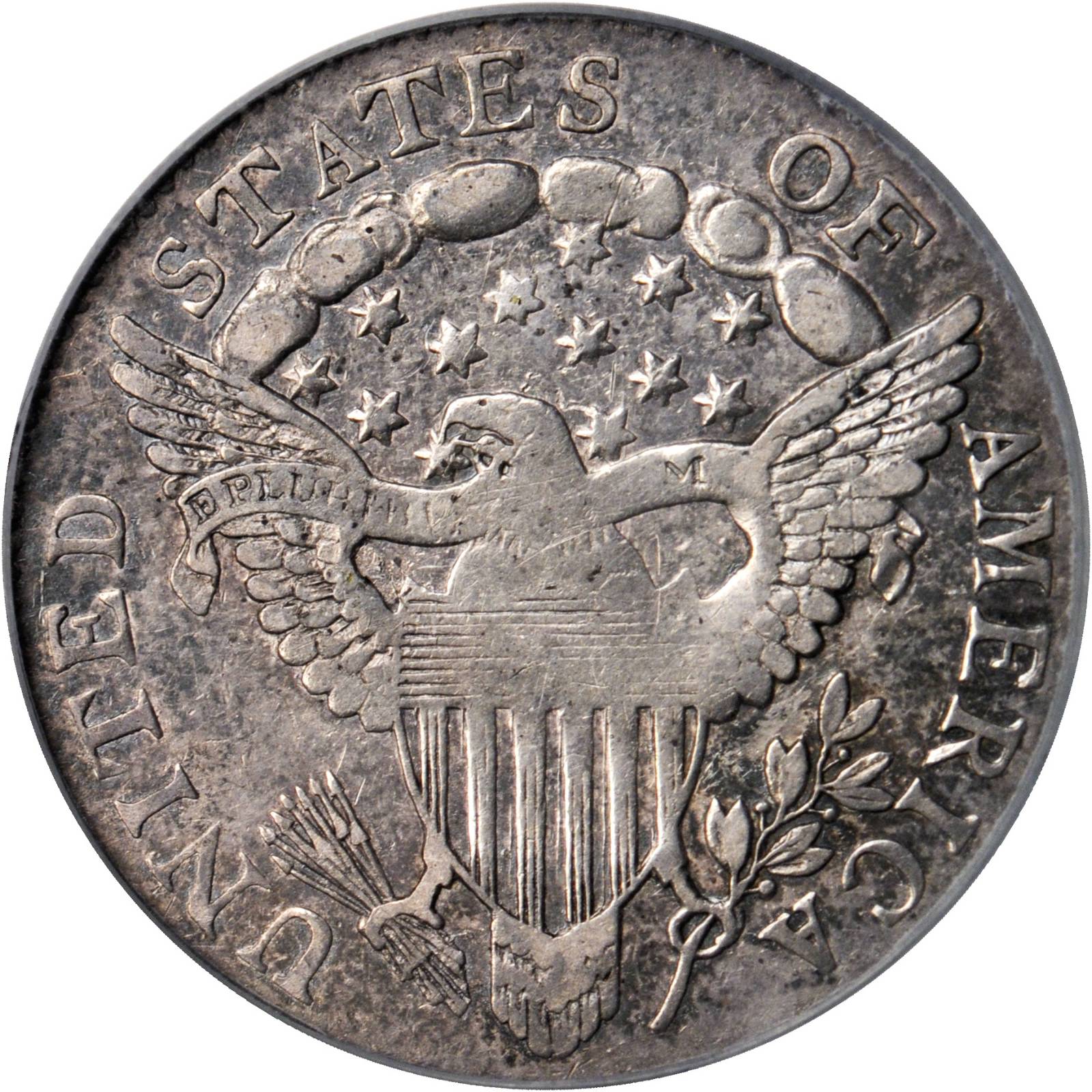 image for: 1798/7 Draped Bust Dime. JR-2. Rarity-6. 13 Stars on Reverse. EF-45 (PCGS). CAC.
