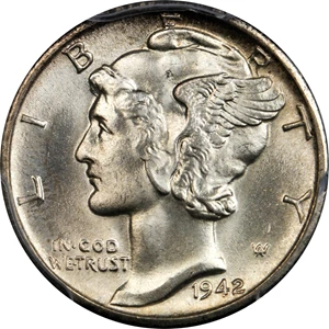 image for: 1942/1-D Mercury Dime. FS-101. MS-66 FB (PCGS). CAC.
