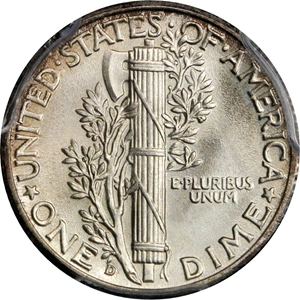 image for: 1942/1-D Mercury Dime. FS-101. MS-66 FB (PCGS). CAC.