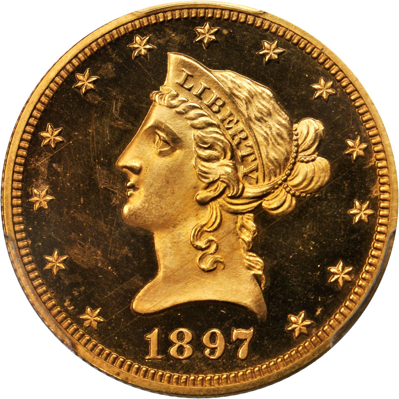 image for: 1897 Liberty Eagle. Proof-64 Deep Cameo (PCGS).