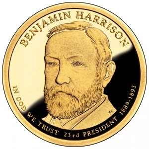 image for: 2012-S Benjamin Harrison $1 PR DCAM (512429)