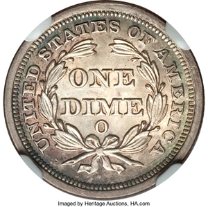 image for: 1853-O 10C Arrows MS64 NGC....