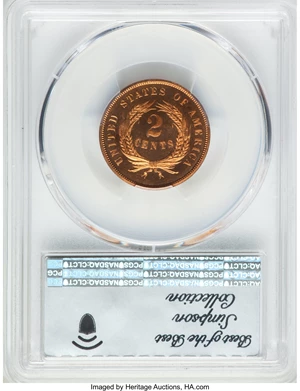 image for: 1864 2C Large Motto PR66 Red Cameo PCGS. CAC....