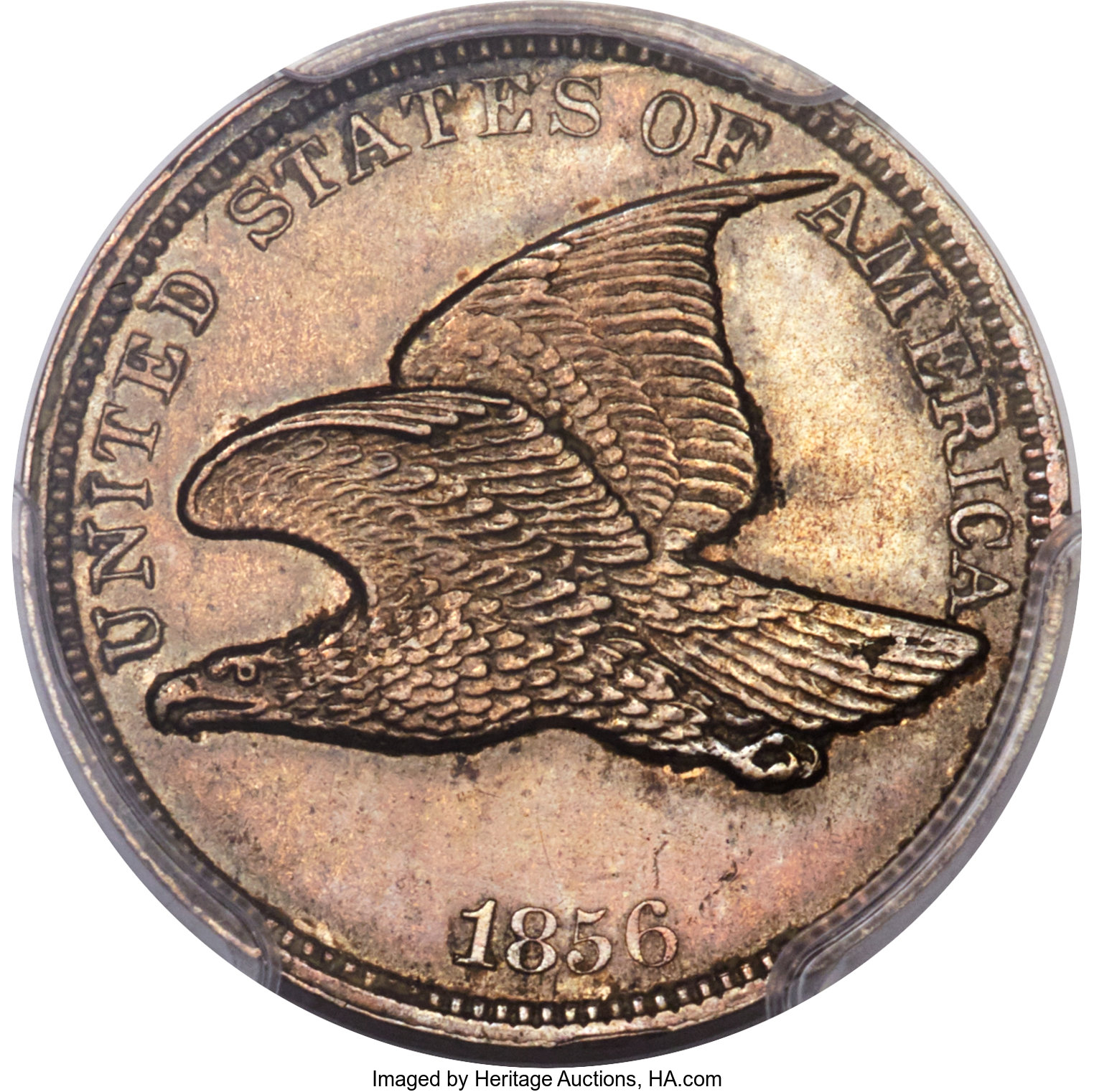 image for: 1856 P1C Flying Eagle Cent, Judd-184, Pollock-220, Snow-PT1, Low R.7 PR62 PCGS....